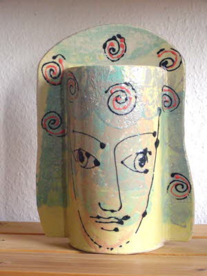 Kopfvase Keramik